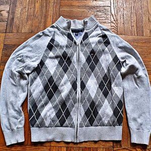 Tommy Hilfiger Classic Argyle Zip-Up Cardigan